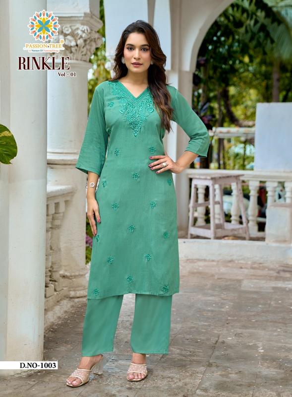 Passion tree rinkle vol-1 catlouges kurtis wholesale in surat